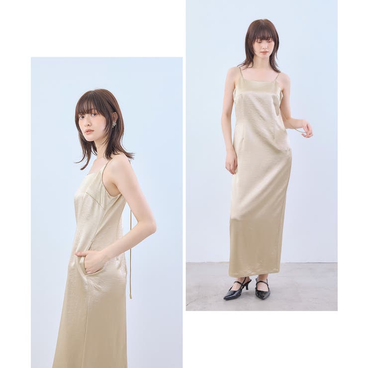 niana ニアナ グロッシーサテンドレス | Fashion Letter | 詳細画像16 