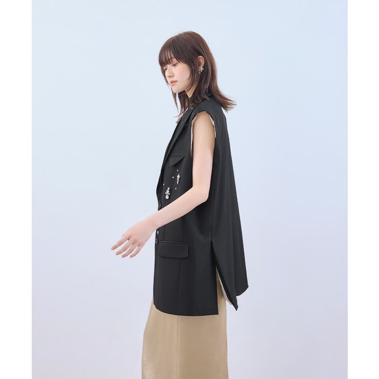 niana ニアナ ビジューボックスシルエットジレ | Fashion Letter | 詳細画像6 