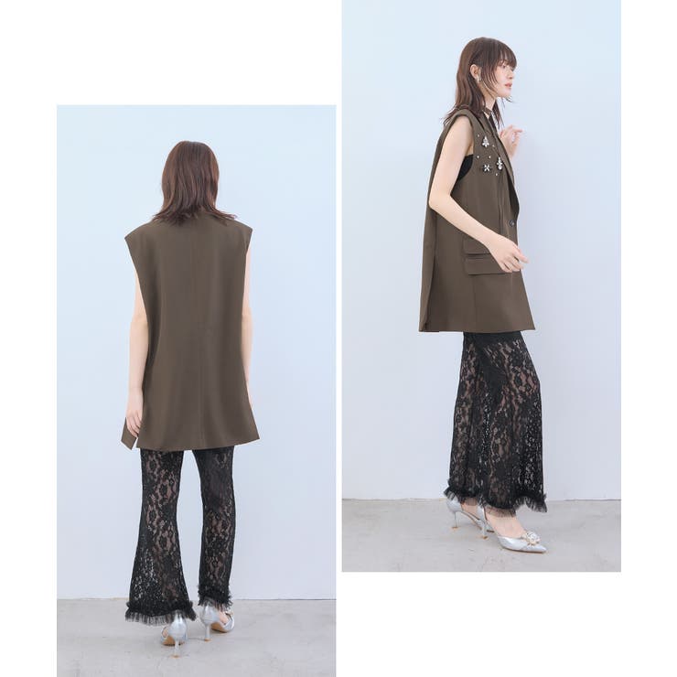 niana ニアナ ビジューボックスシルエットジレ | Fashion Letter | 詳細画像15 