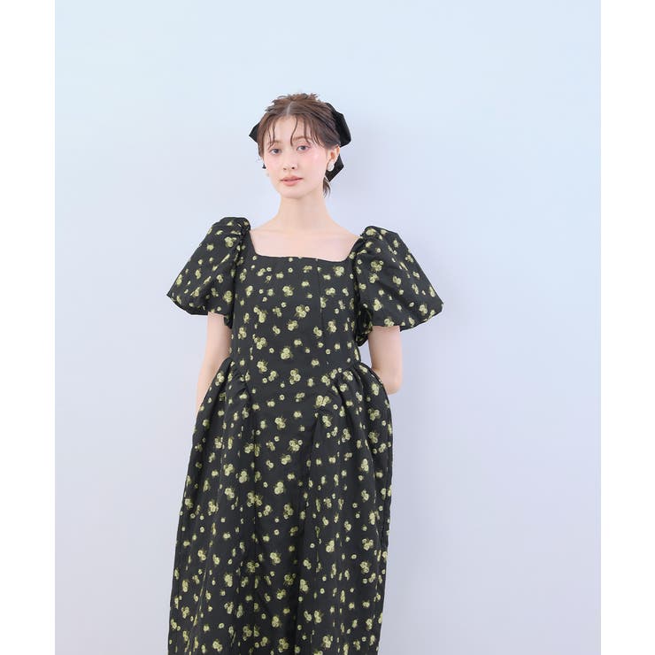 niana ニアナ フラワージャガードフォルムドレス | Fashion Letter | 詳細画像3 