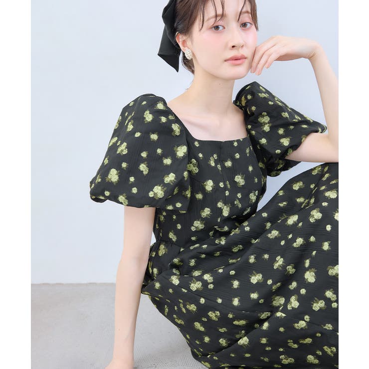 niana ニアナ フラワージャガードフォルムドレス | Fashion Letter | 詳細画像7 