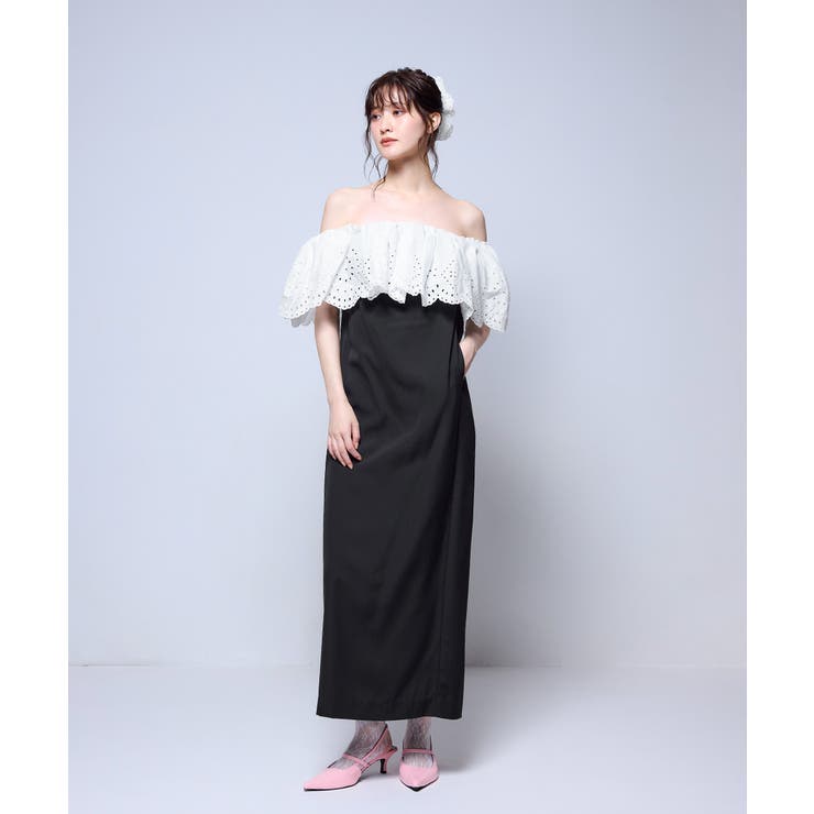 niana ニアナ カットワークフリルドレス | Fashion Letter | 詳細画像3 