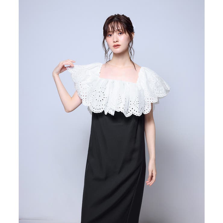 niana ニアナ カットワークフリルドレス | Fashion Letter | 詳細画像7 