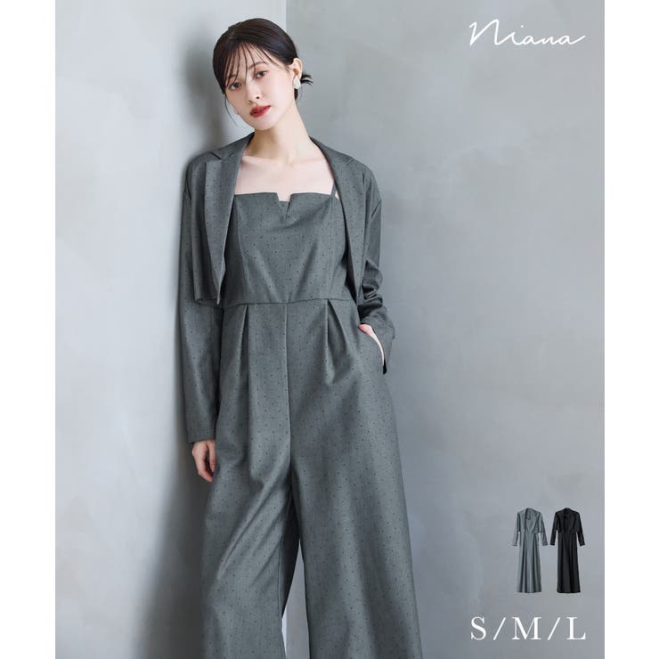 niana ニアナ ミッドナイトドットパンツドレス | Fashion Letter | 詳細画像1 