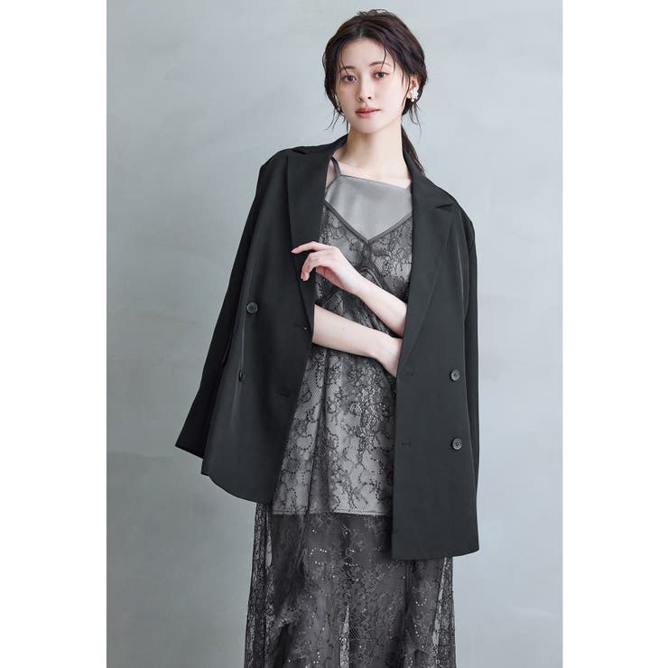 ブラック | niana ニアナ モダンテーラードジャケット | Fashion Letter