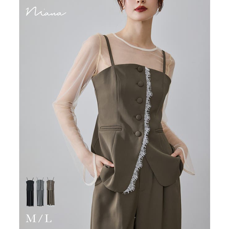 niana ニアナ レースペプラムセットアップドレス[品番：FT000011494
