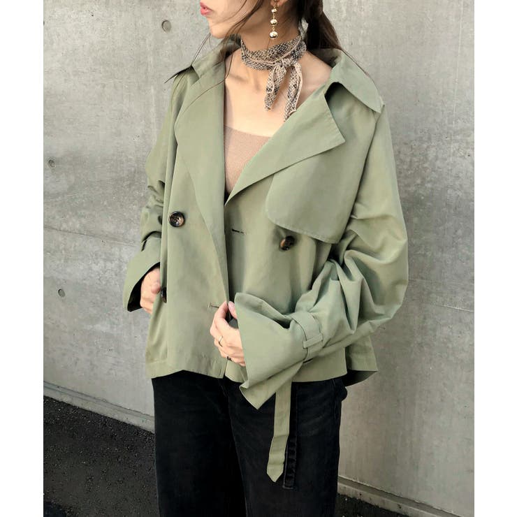 スプリングコート ショート トレンチコート 品番 Ft Fashion Letter ファッションレター のレディースファッション通販 Shoplist ショップリスト