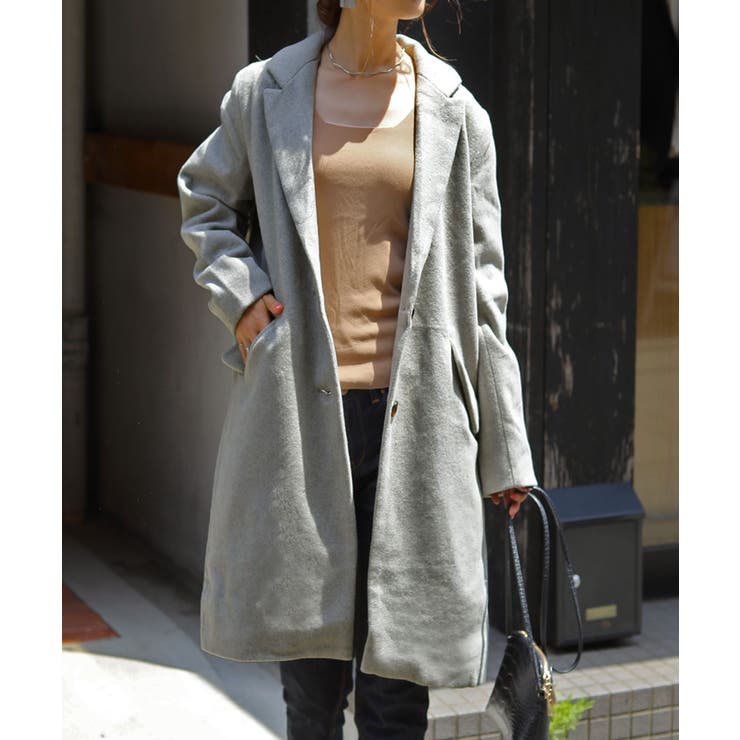 シンプルチェスターコート アウター コート 品番 Ft Fashion Letter ファッションレター のレディース ファッション通販 Shoplist ショップリスト