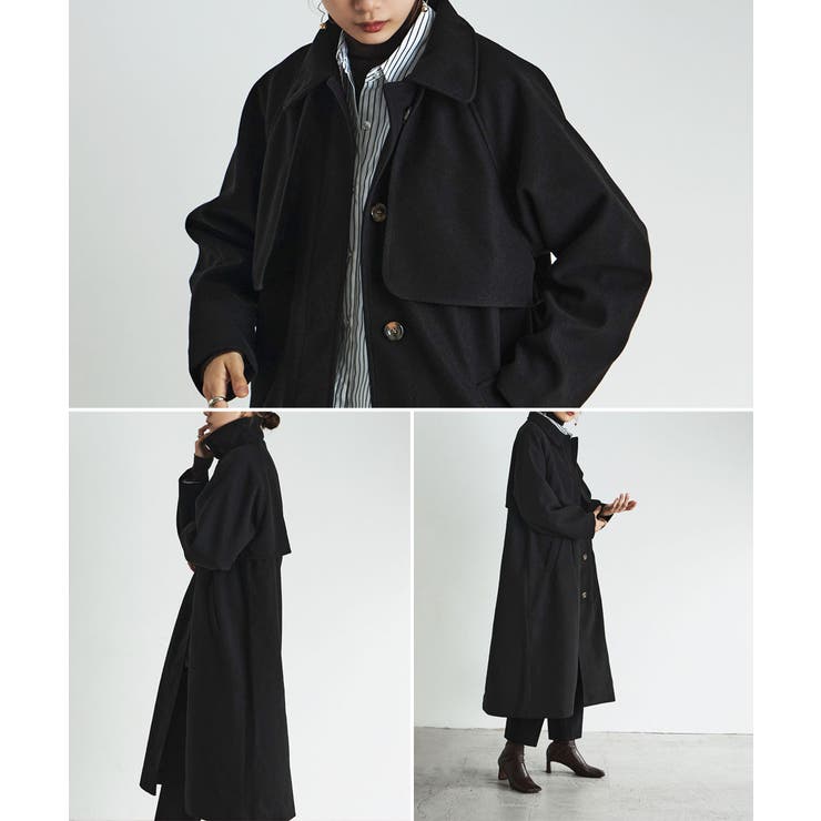 etoll エトル スタンドカラー＆ステンカラー2wayロングコート | Fashion Letter | 詳細画像3 