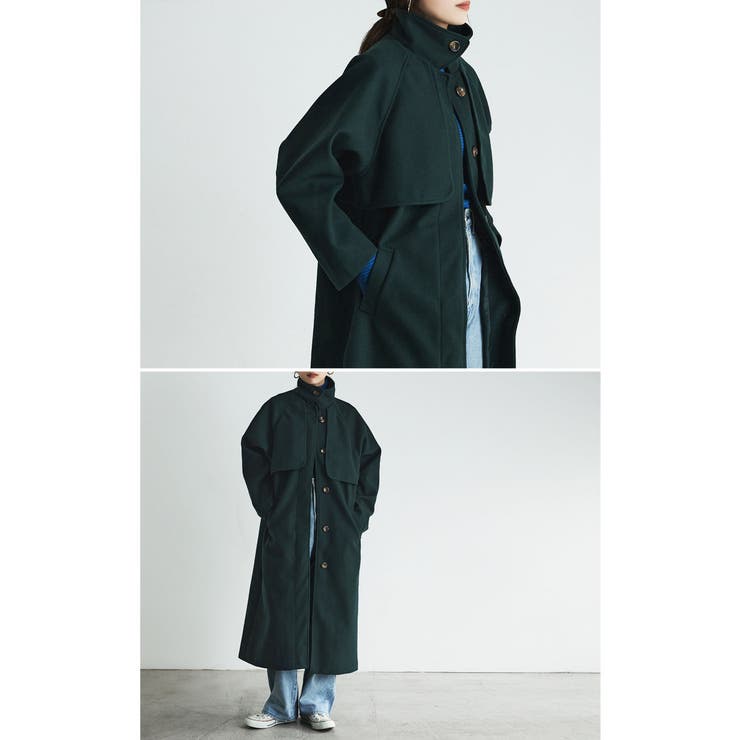 etoll エトル スタンドカラー＆ステンカラー2wayロングコート | Fashion Letter | 詳細画像7 