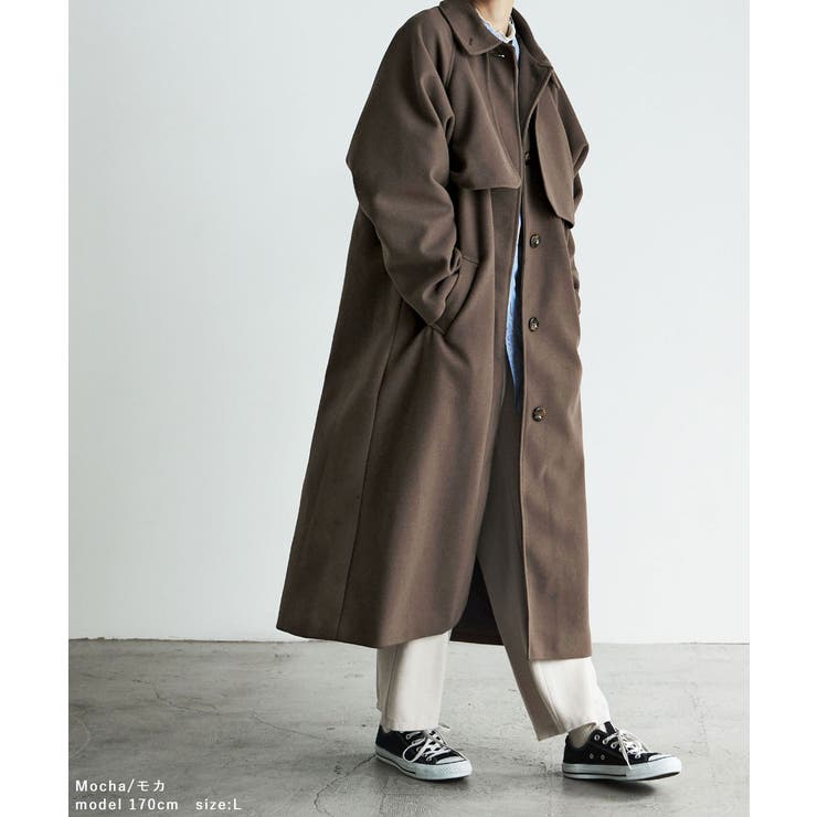 etoll エトル スタンドカラー＆ステンカラー2wayロングコート | Fashion Letter | 詳細画像8 