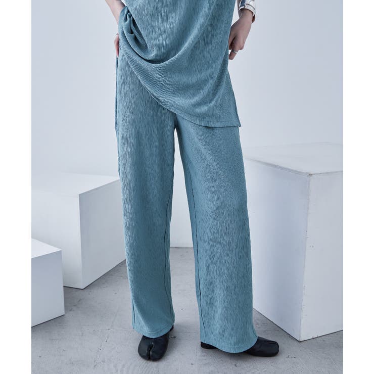 プリーツトップス×パンツ セットアップ Tシャツ | Fashion Letter | 詳細画像13 