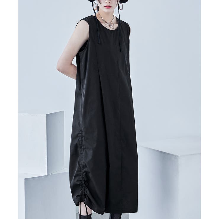 サイドシャーリング ノースリーブワンピース ワンピース | Fashion Letter | 詳細画像16 