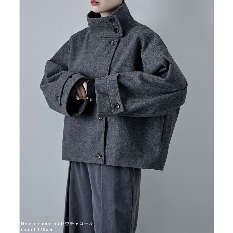 etoll エトル 2wayスタンドカラーショートコート[品番：FT000009073