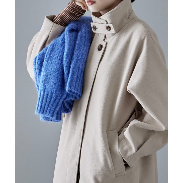 etoll エトル チンウォーマーラグランロングコート[品番：FT000009075