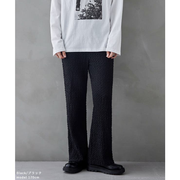 etoll エトル スモッキングジャガードストレートパンツ | Fashion Letter | 詳細画像12 