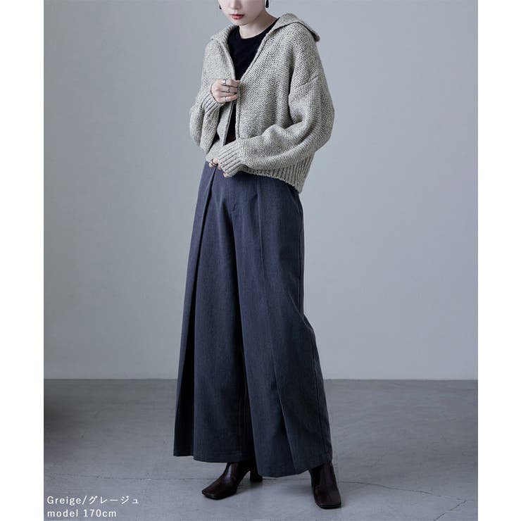 etoll エトル ミックスニットダブルジップカーディガン | Fashion Letter | 詳細画像10 