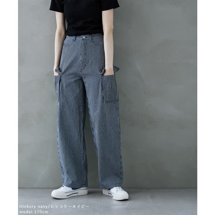 etoll エトル デニム＆ヒッコリーカーゴパンツ[品番：FT000009262