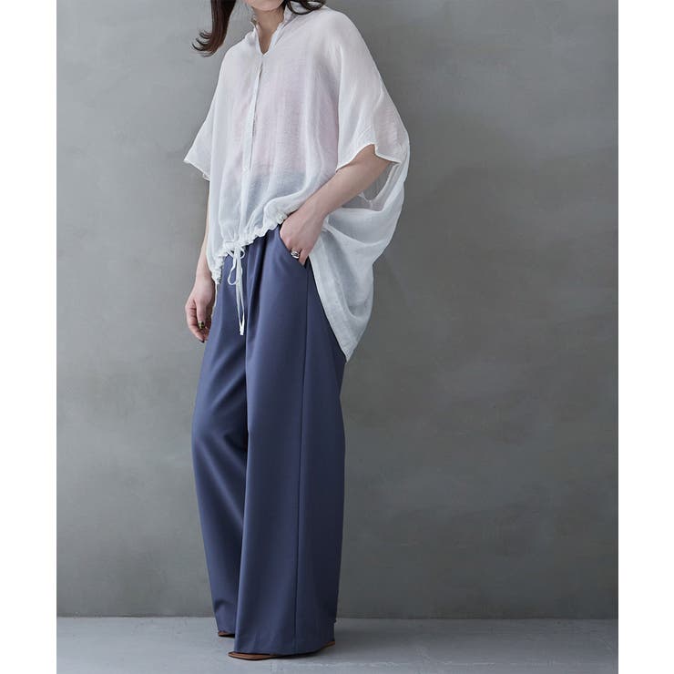 etoll エトル バックギャザードロストヘムブラウス | Fashion Letter | 詳細画像7 