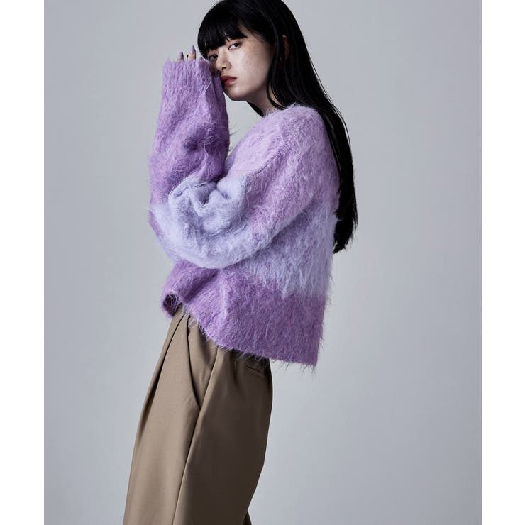 etoll エトル 3カラーショートシャギーニット | Fashion Letter | 詳細画像3 