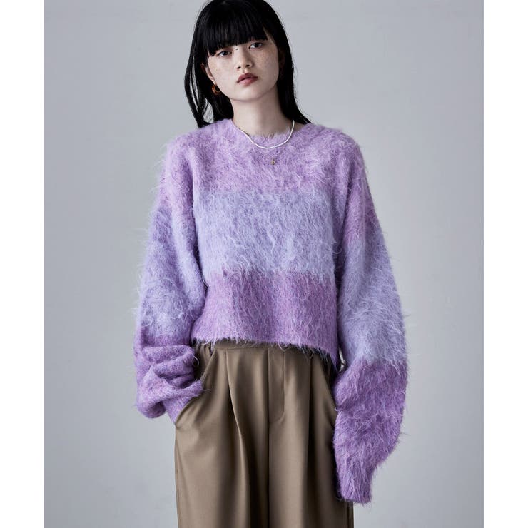 etoll エトル 3カラーショートシャギーニット | Fashion Letter | 詳細画像6 