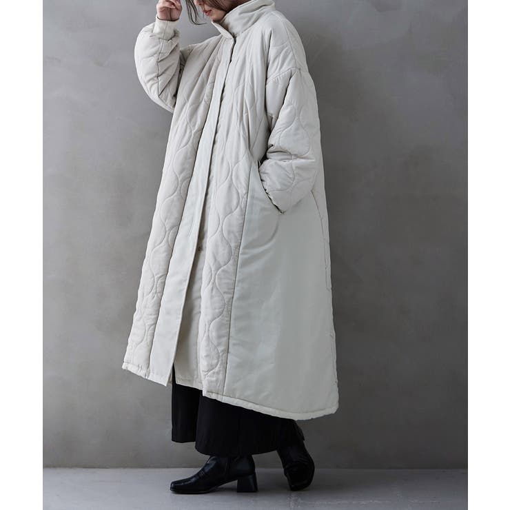 etoll エトル キルティング切替オフラインロングコート[品番：FT000009825]｜Fashion  Letter（ファッションレター）のレディースファッション通販｜SHOPLIST（ショップリスト）