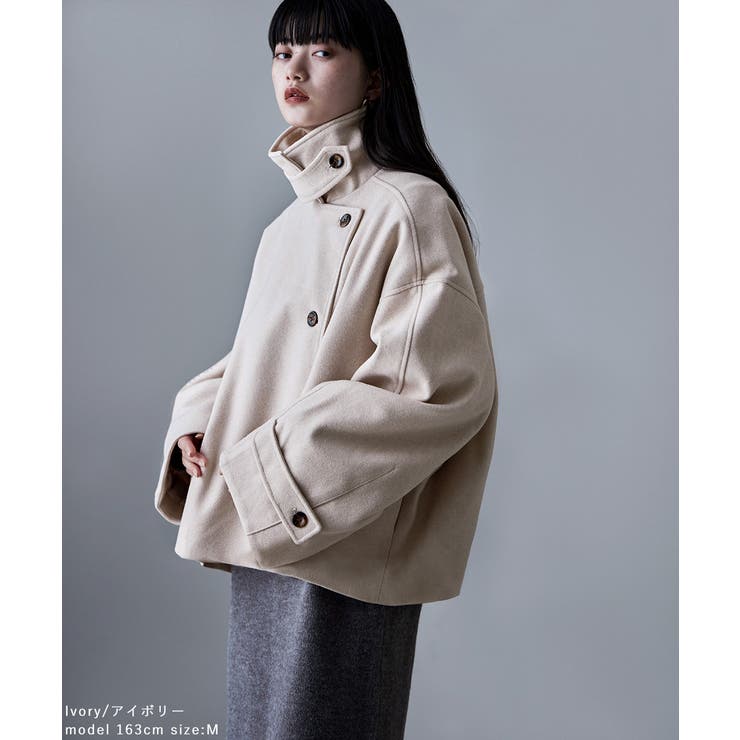 etoll エトル 3wayスタンドカラーショートコート[品番：FT000009802]｜Fashion Letter（ファッションレター）の レディースファッション通販｜SHOPLIST（ショップリスト）
