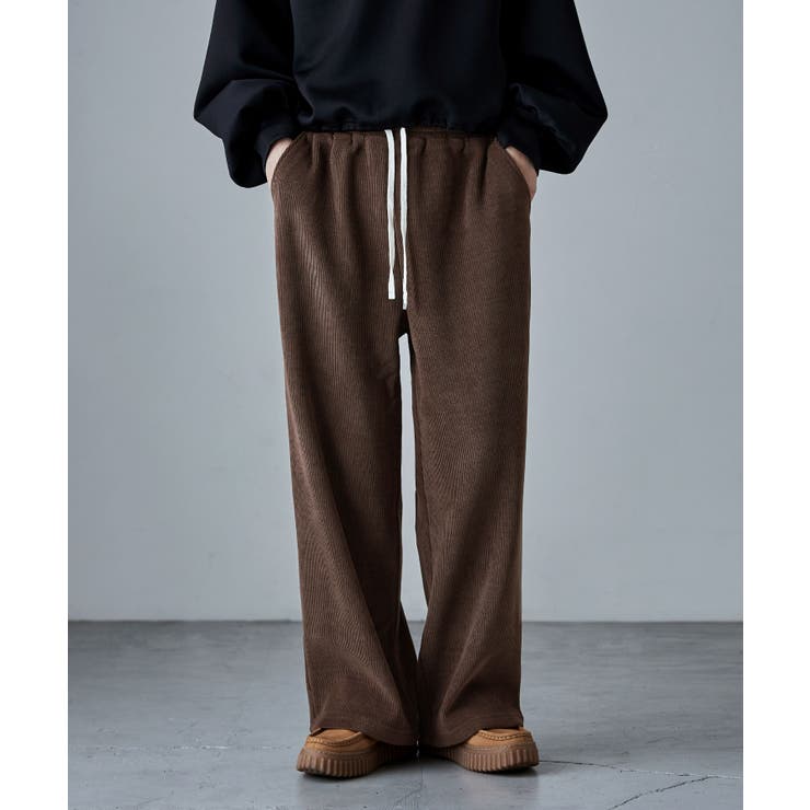 ブラウン | etoll エトル 裏起毛コーデュロイウォームパンツ | Fashion Letter