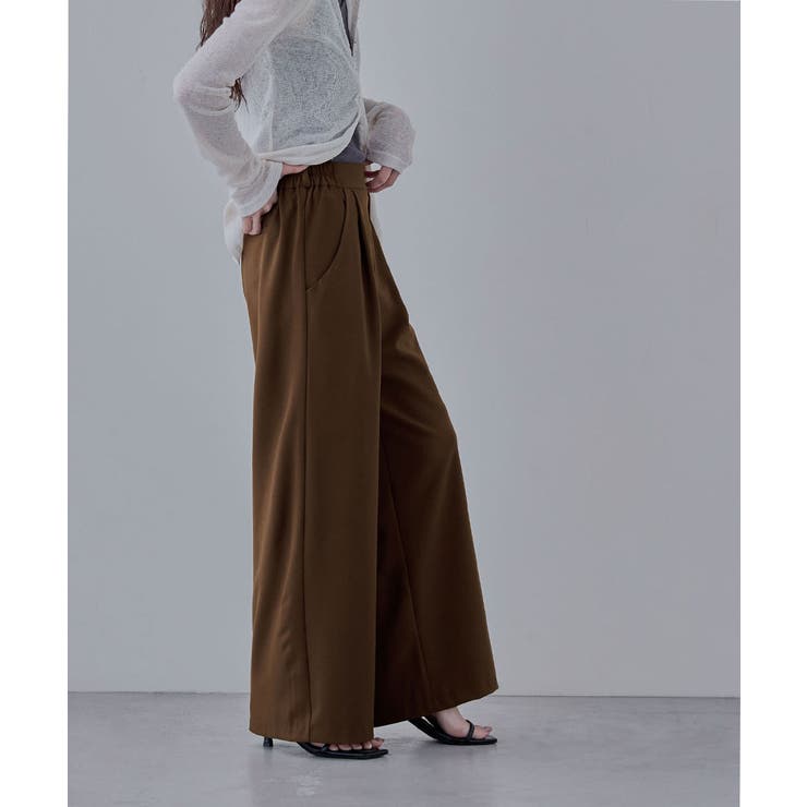 etoll エトル ストレッチタックワイドパンツ | Fashion Letter | 詳細画像15 