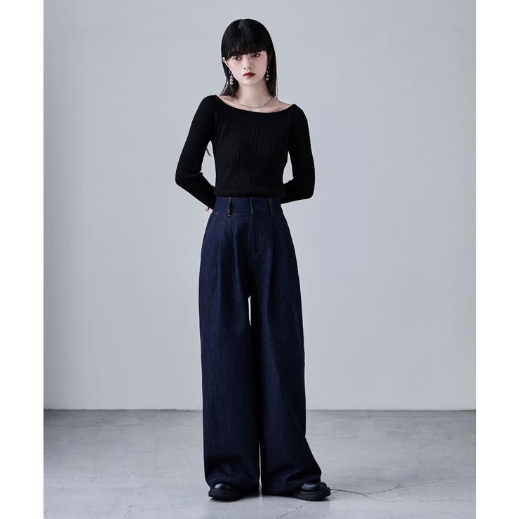 etoll エトル ボートネックリブニット | Fashion Letter | 詳細画像5 