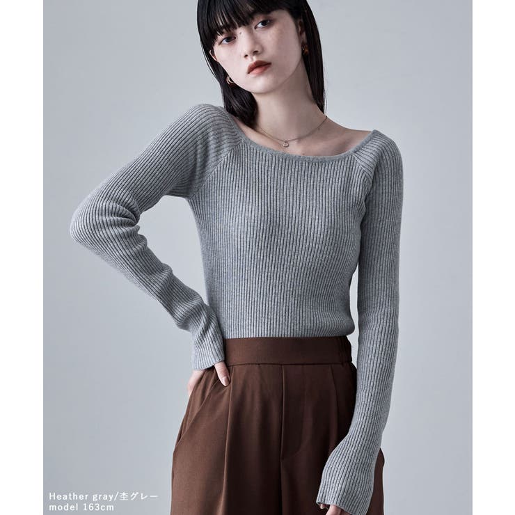 etoll エトル ボートネックリブニット | Fashion Letter | 詳細画像10 