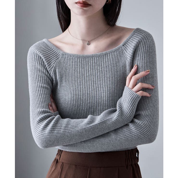 etoll エトル ボートネックリブニット | Fashion Letter | 詳細画像12 