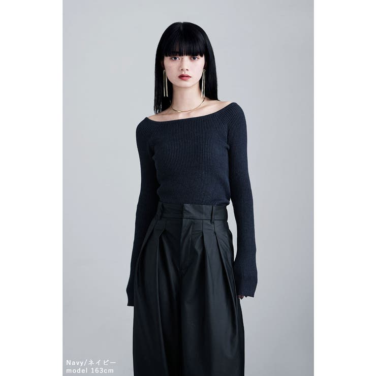 etoll エトル ボートネックリブニット | Fashion Letter | 詳細画像13 