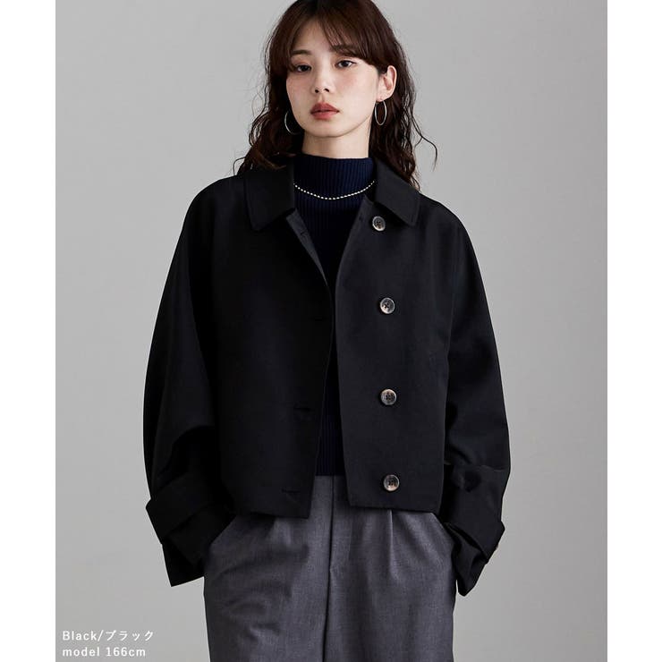 etoll エトル ステンカラードルマンショートトレンチコート | Fashion Letter | 詳細画像2 