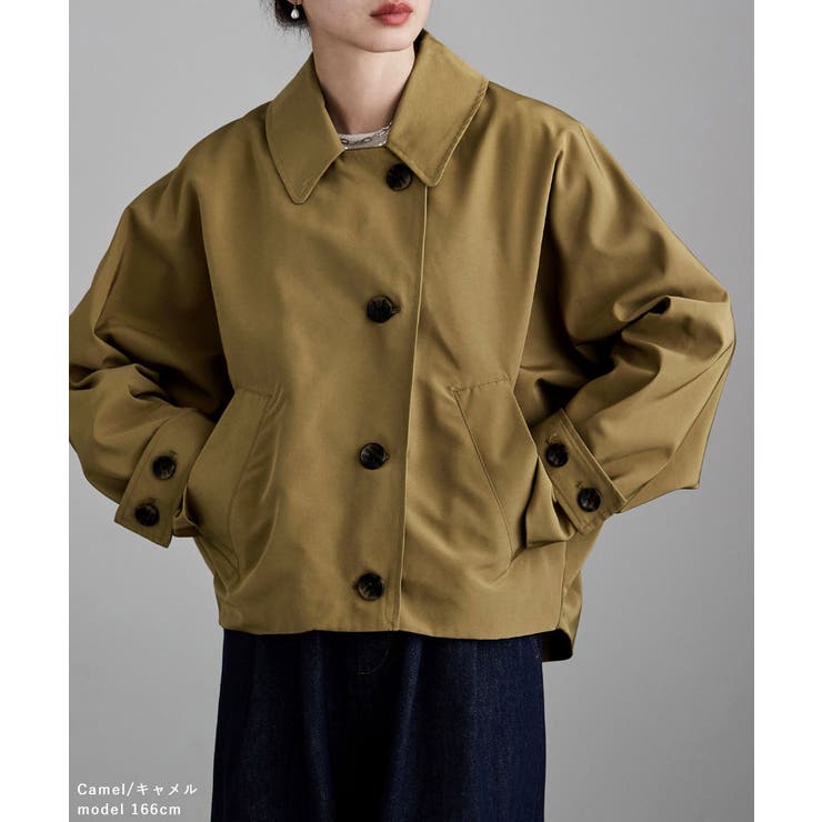 etoll エトル ステンカラードルマンショートトレンチコート | Fashion Letter | 詳細画像8 