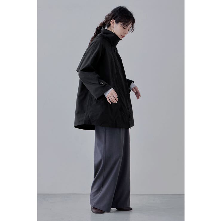 etoll エトル 2wayスタンドカラーAラインコート | Fashion Letter | 詳細画像5 