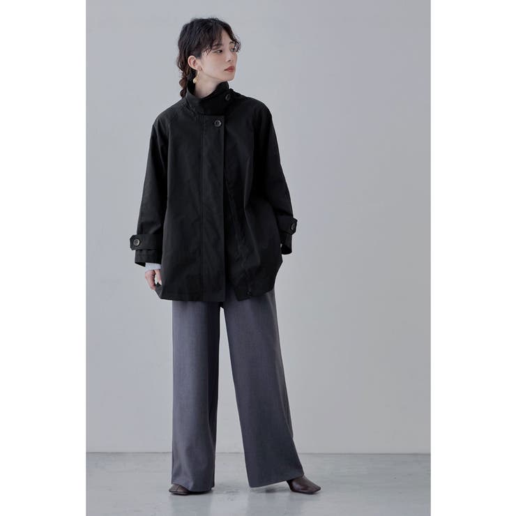 etoll エトル 2wayスタンドカラーAラインコート | Fashion Letter | 詳細画像6 
