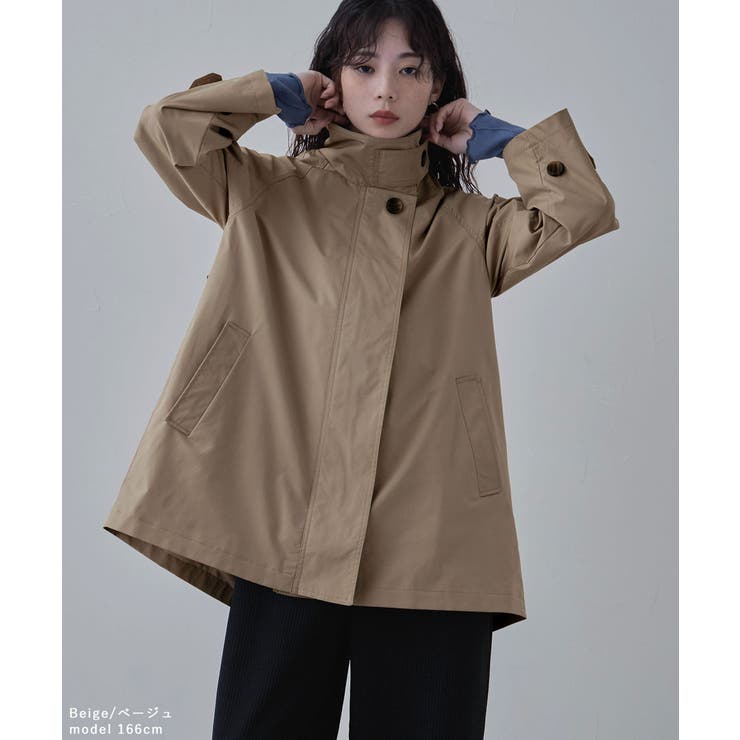 etoll エトル 2wayスタンドカラーAラインコート | Fashion Letter | 詳細画像10 