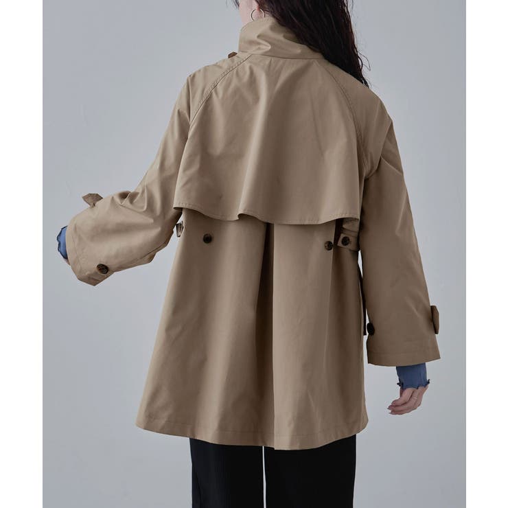 etoll エトル 2wayスタンドカラーAラインコート | Fashion Letter | 詳細画像14 