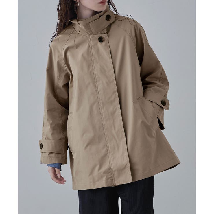 etoll エトル 2wayスタンドカラーAラインコート | Fashion Letter | 詳細画像15 