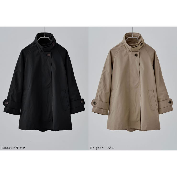 etoll エトル 2wayスタンドカラーAラインコート | Fashion Letter | 詳細画像16 