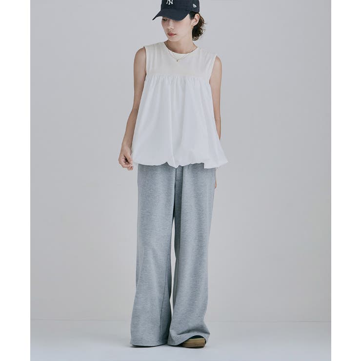 etoll エトル バルーンヘム切替スリーブレストップス | Fashion Letter | 詳細画像12 