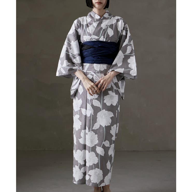 asaka アサカ セパレート綿浴衣＋しわ兵児帯[品番：FT000009496