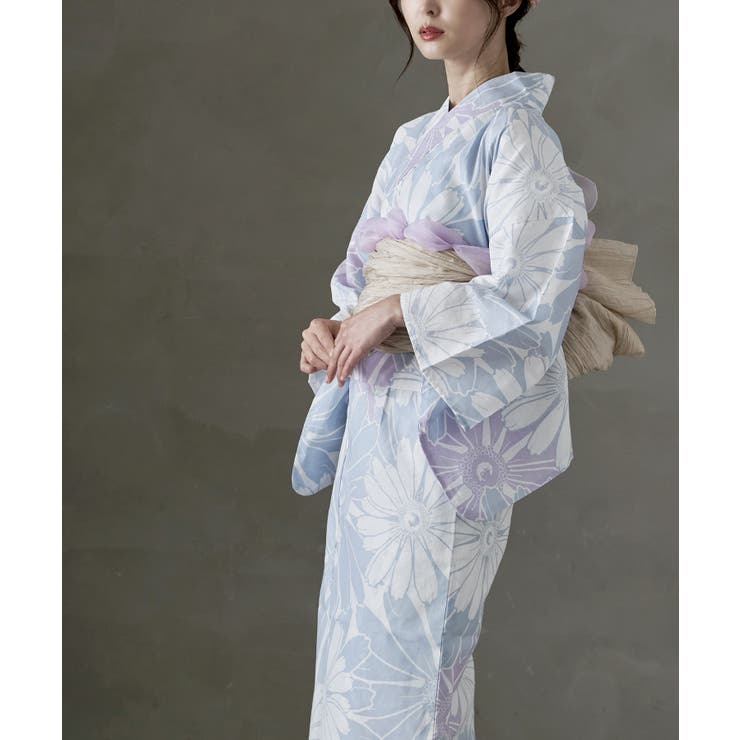 asaka アサカ セパレート綿浴衣＋しわ兵児帯[品番：FT000009496