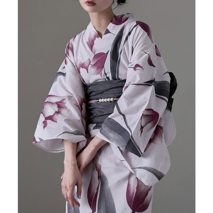 asaka アサカ セパレート綿浴衣＋しわ兵児帯[品番：FT000009496