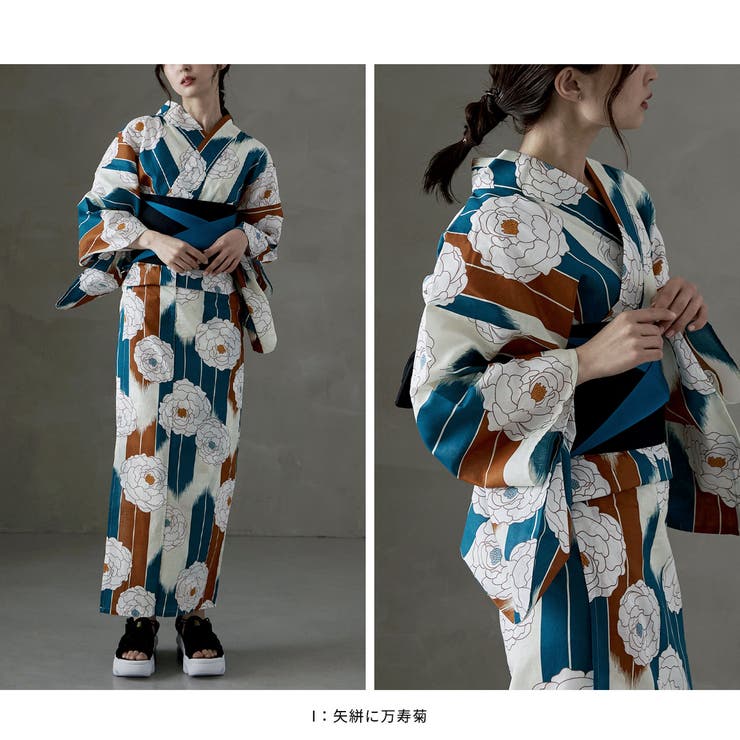 asaka アサカ 綿仕立て上がり浴衣＋半幅帯 | Fashion Letter | 詳細画像13 