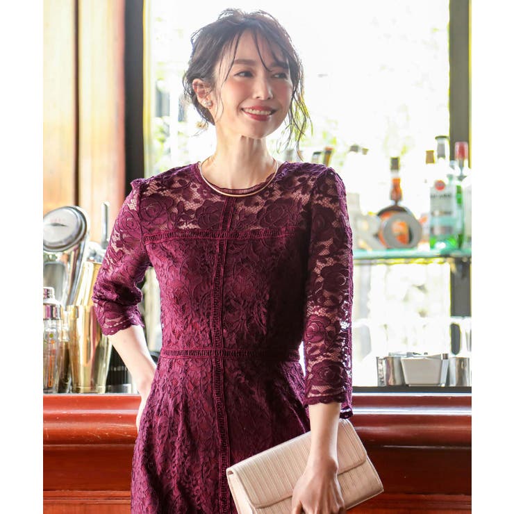 ［Fashion Letter］オケージョンワンピース/パーティードレス Fashion Letter ドレス 総プリーツロング結婚式ワンピースドレス