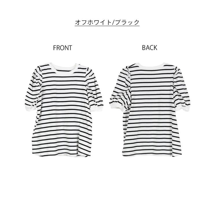 aity アイティ ボーダーパフスリーブトップス | Fashion Letter | 詳細画像20 
