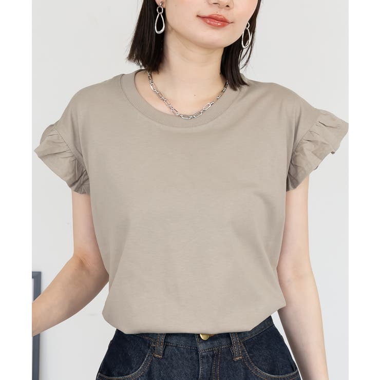 グレージュ | aity アイティ フレンチスリーブTシャツ | Fashion Letter