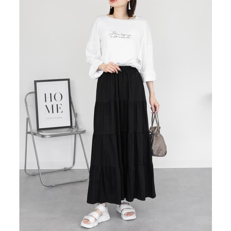 aity アイティ 4段ティアードマキシスカート | Fashion Letter | 詳細画像2 